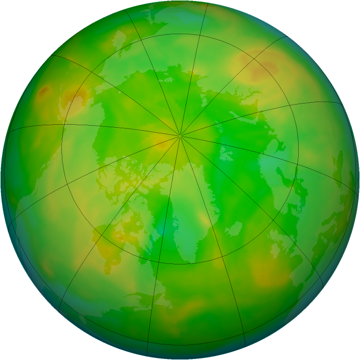 Arctic ozone map for 09 June 2014